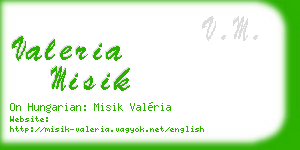 valeria misik business card