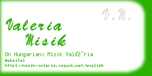 valeria misik business card